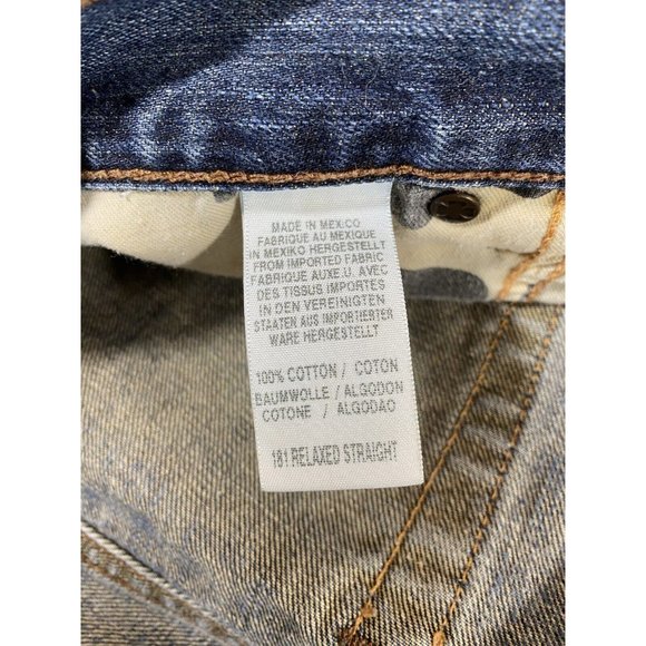 Lucky Mens Jeans 181 Relaxed Straight Leg Size 42 x 26 Short Blue 100% Cotton - Picture 8 of 15